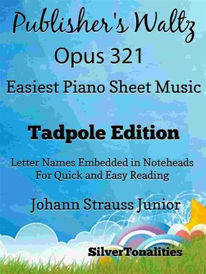 cover image of Publisher's Waltz Opus 321 Easiest Piano Sheet Music Tadpole Edition